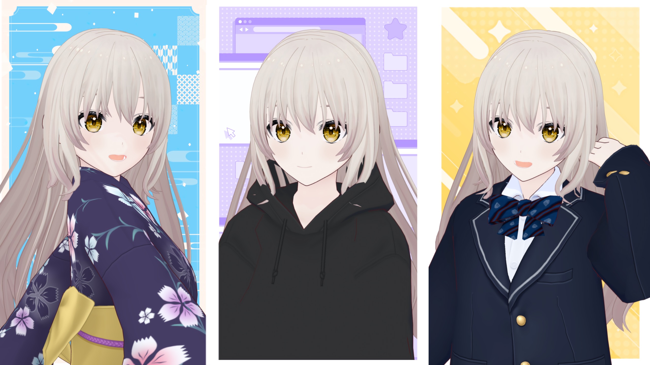 KawAIi Code公式キャラクター『モネ』VRoidモデル3種配布開始